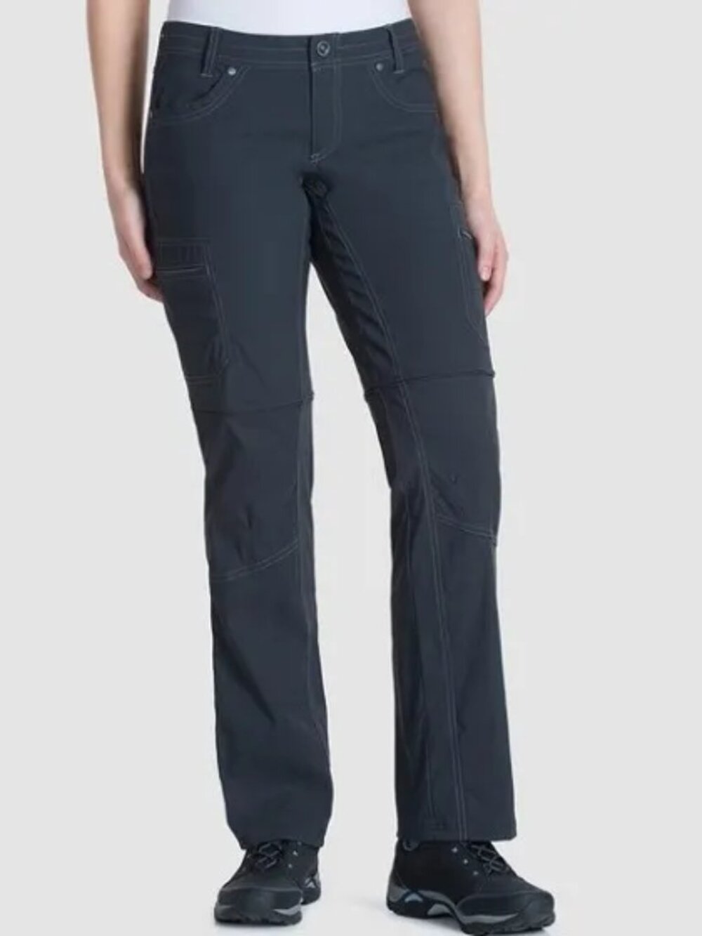 Kuhl Kliffside Convertible Women's Straight Leg Outdoor Pants in Charcoal